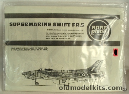 Rareplane 1/72 Supermarine FR-5 Swift (FR.5) with Metal Details plastic model kit